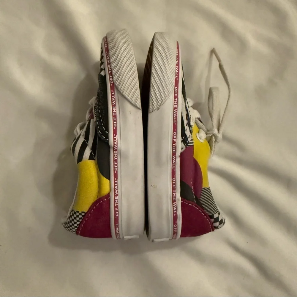 EUC Vans Era Disarray Stripes Checks Circle Toddler Skate Shoes - Picture 6 of 7